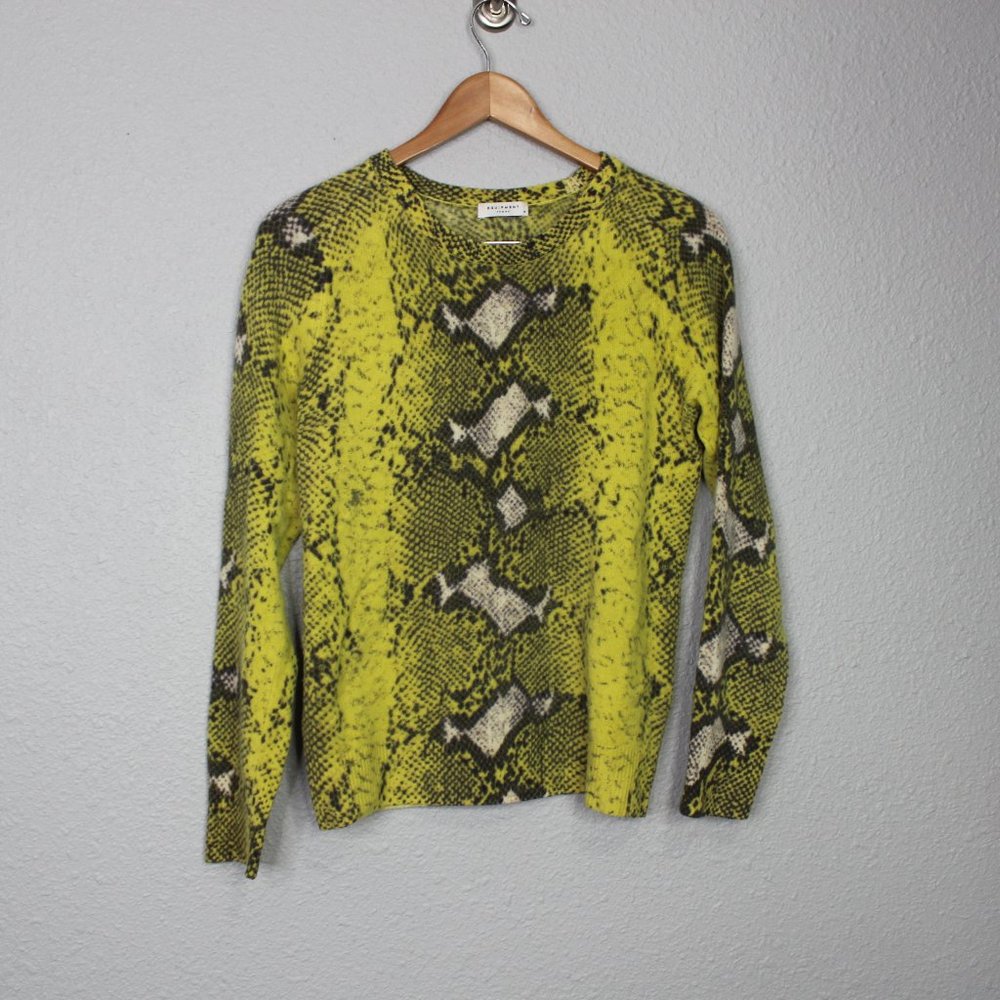 Equipment Neon Sloane Python Cashmere Sweater Sz M - image 6